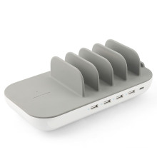 High Quality 5 Port Multiple USB Charger Restaurant Multiple Cell Phone Wireless Charging Station